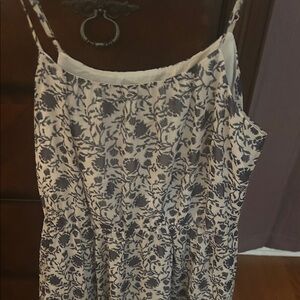 LOFT Blue and White Floral Dress